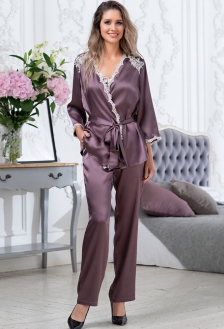 Пижамный комплект натуральный шелк Brigitte Mia-Mia 3686