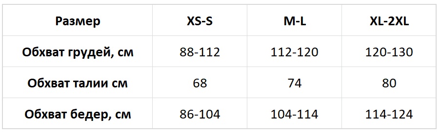 Forly таблица размеров Forly таблица размеров