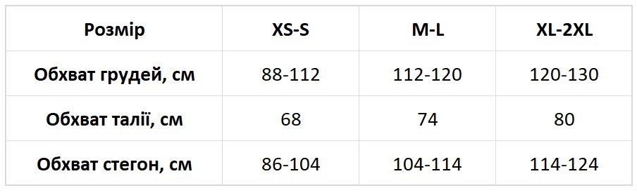 Forly таблица размеров Forly таблица размеров