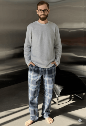 Пижама мужская байковая Скандинавия New Cosy KMW06/3