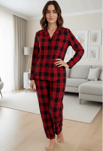 Пижама женская фланелевая Glen Cosy F221P01