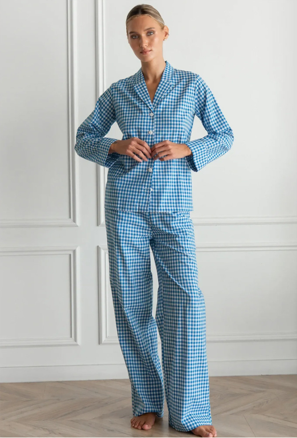 Пижама женская хлопок Navy Plaid Forly HL0073-80-69 фото