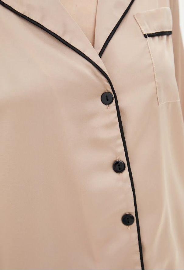 Піжама жіноча шовкова Beige Peach Forly SH0009-01-69