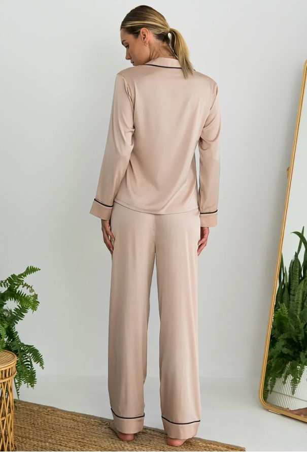 Піжама жіноча шовкова Beige Peach Forly SH0009-01-69