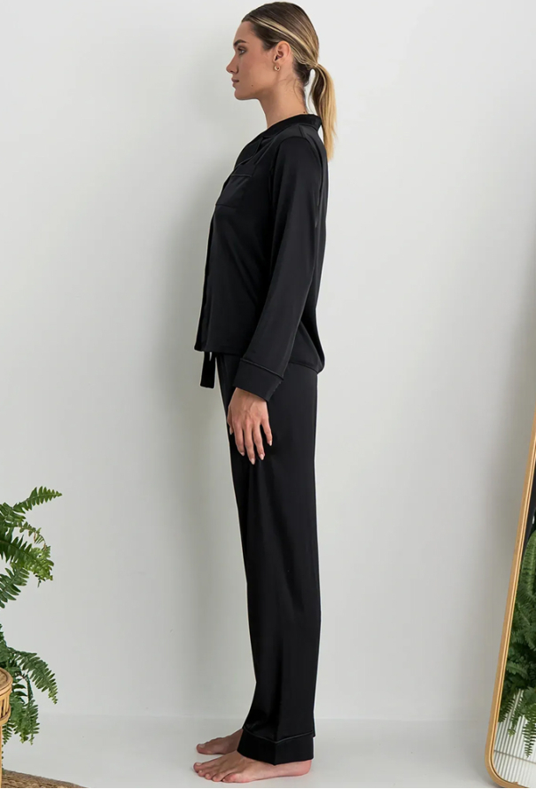 Піжама жіноча шовкова Total Black Forly SH0009-18-69 Піжама жіноча шовкова Total Black Forly SH0009-18-69