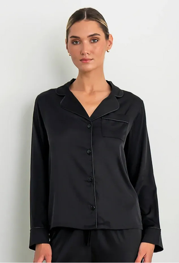 Піжама жіноча шовкова Total Black Forly SH0009-18-69 Піжама жіноча шовкова Total Black Forly SH0009-18-69