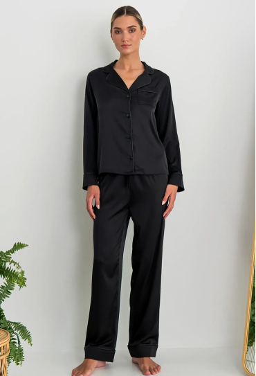 Пижама женская шелковая Total Black Forly SH0009-18-69