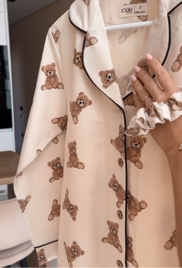 Пижама женская фланелевая LoomLine 13-01BRK фото