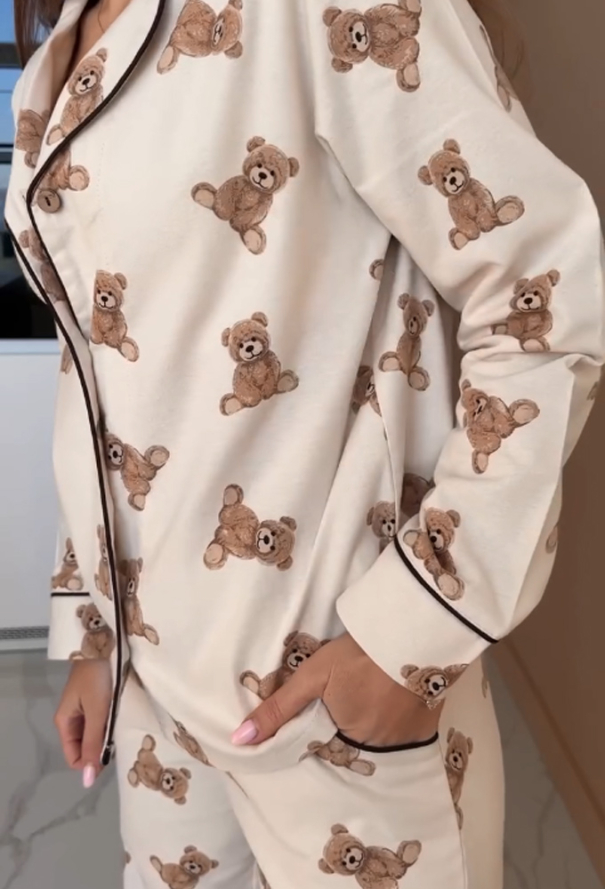 Пижама женская фланелевая LoomLine 13-01BRK фото