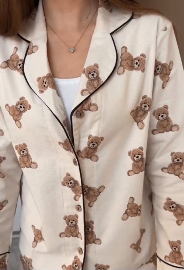 Пижама женская фланелевая LoomLine 13-01BRK фото