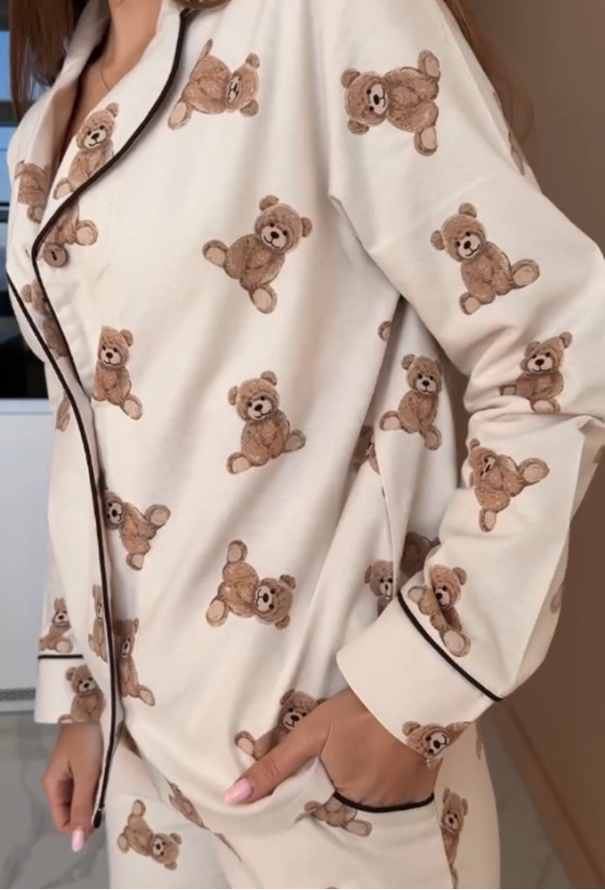 Пижама женская фланелевая LoomLine 13-01BRK фото