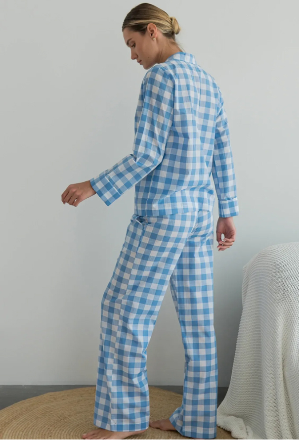 Пижама женская хлопок Blue Plaid Forly HL0073-29-69 фото