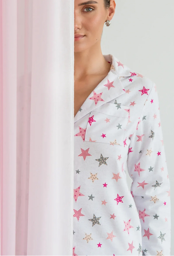 Пижама женская фланелевая Rose Galaxy Forly FL0057-25-69