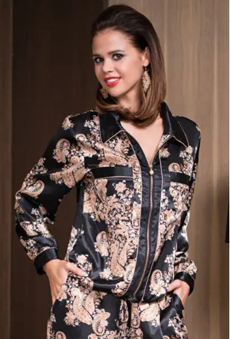 Піжама з натурального шовку Golden Flower Mia-Amore 3306