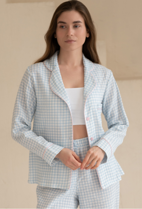 Пижама женская муслиновая LoomLine 13-63BK фото