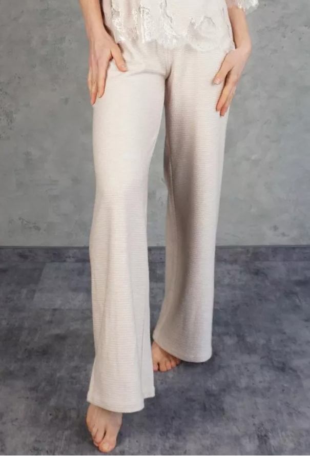 Костюм жіночий трикотажний Hugge Beige rib knit Felena HB-722-720rk фото