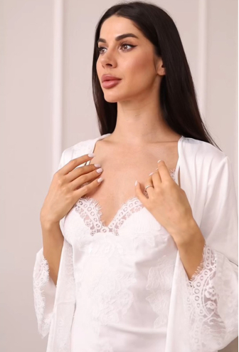 Халат жіночий шовковий Narcissus Komilfo 2265L/1SH