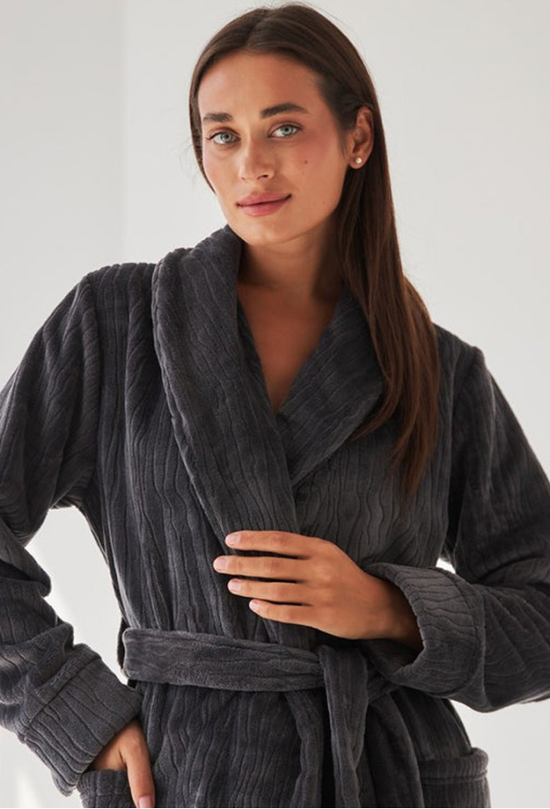 Халат женский велсофт Barwa Garments 0228TS фото