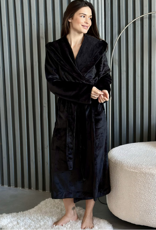 Халат жіночий велсофт Black Diamond Cosy VELP10ZN фото