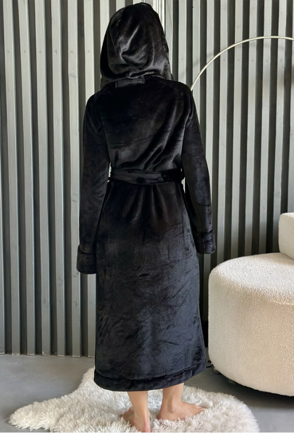Халат жіночий велсофт Black Diamond Cosy VELP10ZN фото