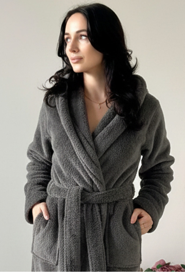 Халат женский велсофт Cuddle Cosy VELC03ZN фото