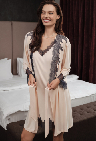 Халат женский бамбук Core Effetto 03322BB-3