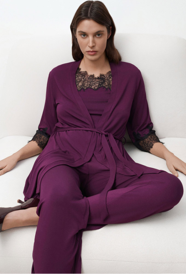 Халат жіночий бамбук Elegent Enigma Effetto 03332BK-3 фото