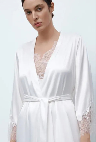 Халат жіночий шовковий Bridal Effetto S03402W