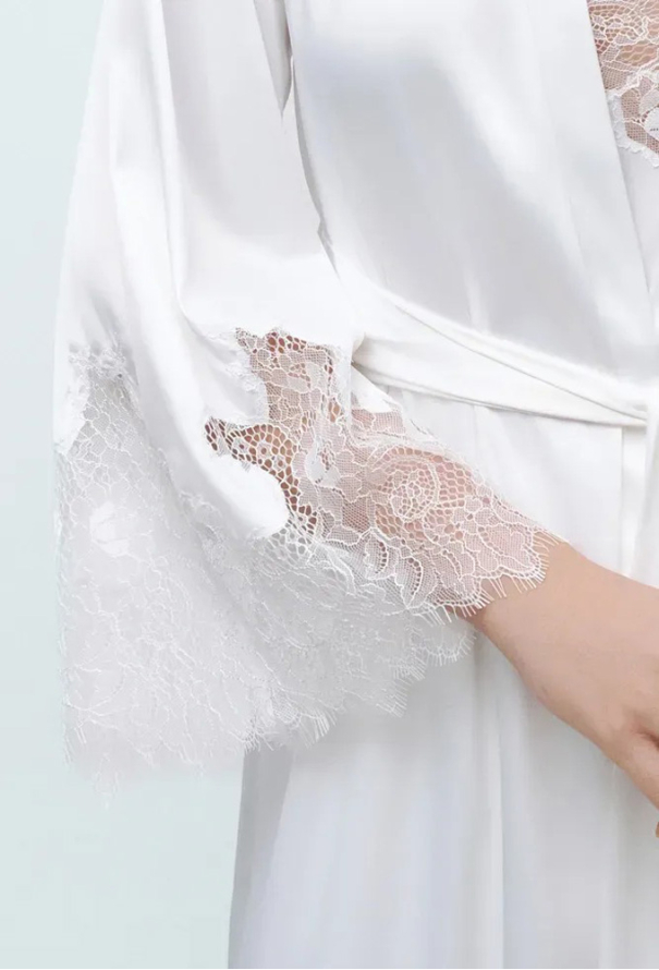 Халат жіночий шовковий Bridal Effetto S03402W фото