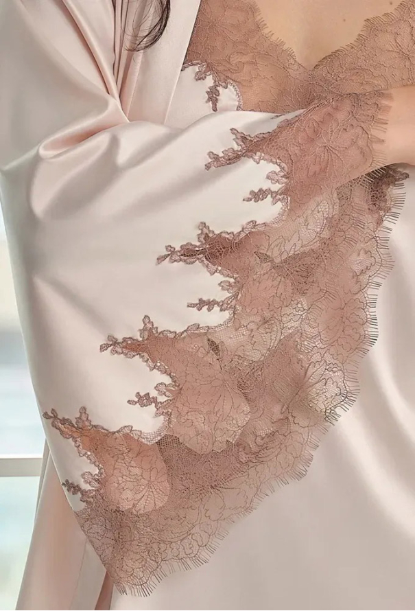 Халат жіночий шовковий Satin Elegance Effetto S03406RB фото