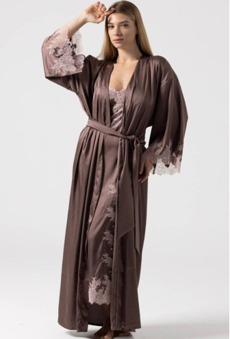 Халат женский шелковый Mocca Felena MC-437