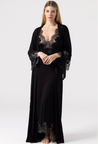 Халат женский вискоза Silver Black Felena SB-434