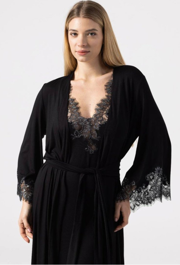 Халат женский вискоза Silver Black Felena SB-434 фото