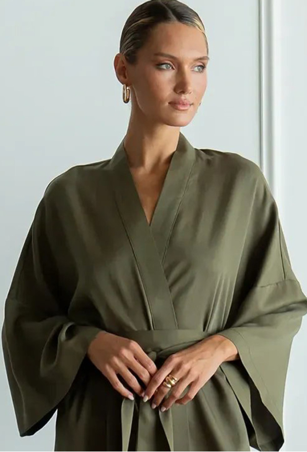 Халат женский шелковый Khaki Forly SL0035-15-04 фото