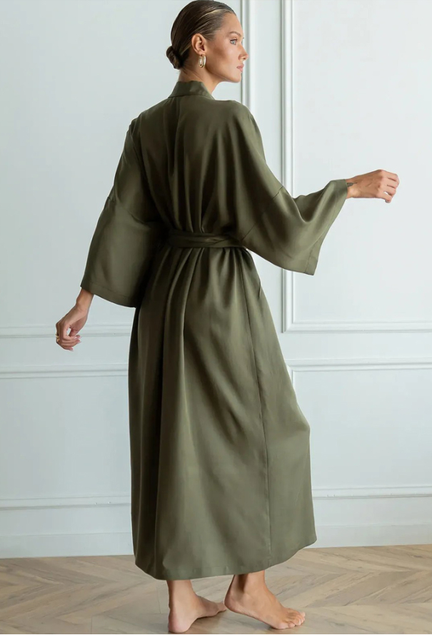 Халат женский шелковый Khaki Forly SL0035-15-04 фото