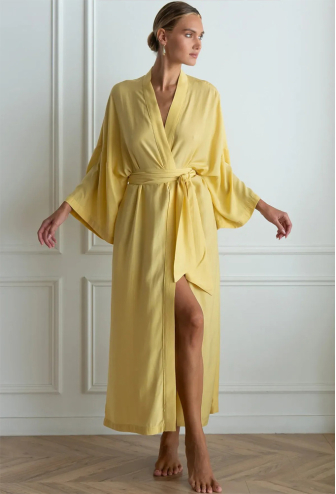 Халат жіночий шовковий Yellow Forly SL0035-41-04