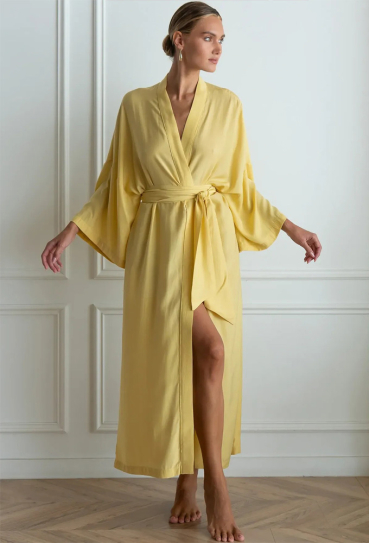 Халат женский шелковый Yellow Forly SL0035-41-04