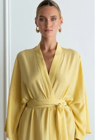 Халат жіночий шовковий Yellow Forly SL0035-41-04