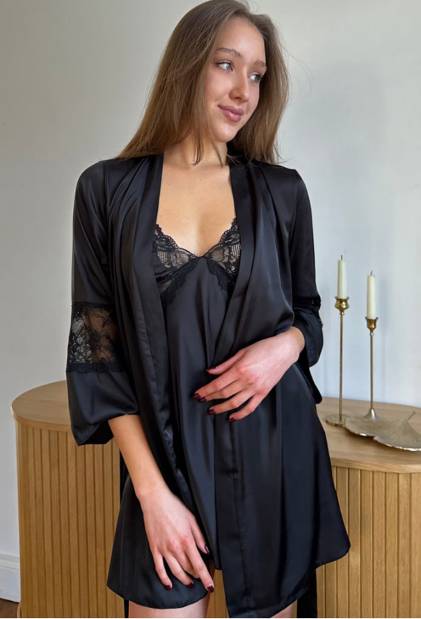 Халат жіночий шовковий Julia Ulich 3700-25 фото