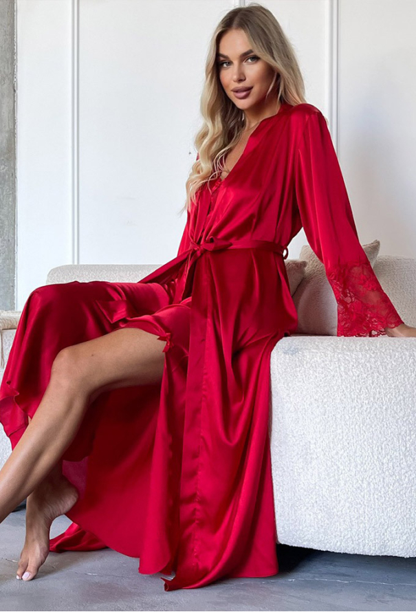Халат жіночий шовковий Julia Ulich 4120-92 фото