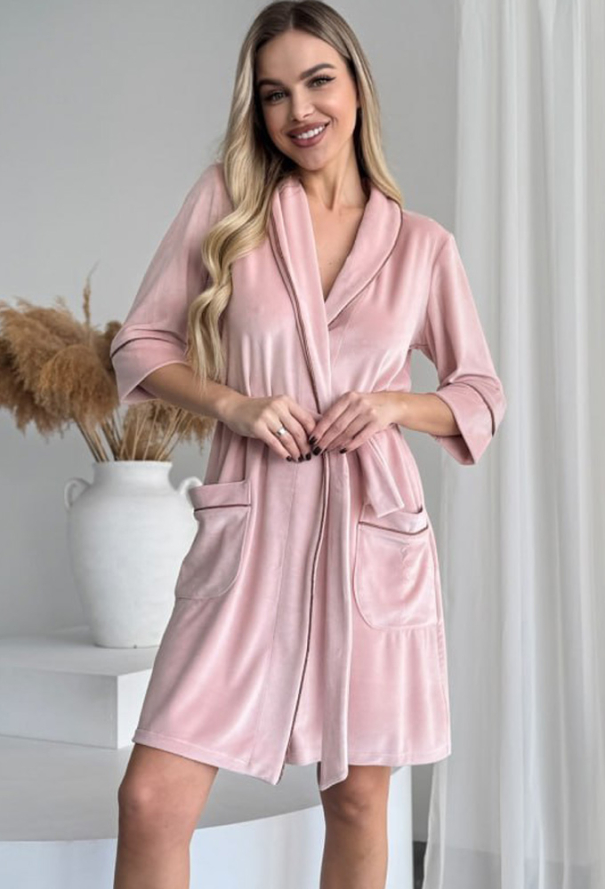 Халат женский велюровый Julia Ulich ХВ-704 фото