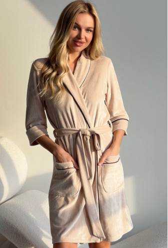 Халат женский велюровый Julia Ulich ХВ704-42