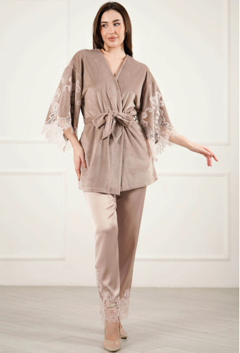 Халат жіночий велюровий Abu Dhabi Komilfo 2192s/1