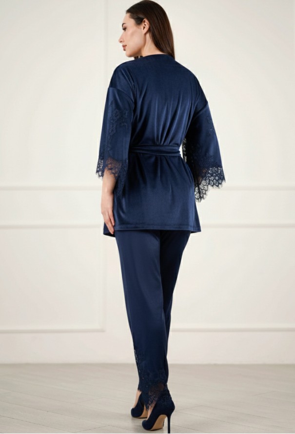 Халат женский велюровый Abu Dhabi Komilfo 2192s/1DB фото