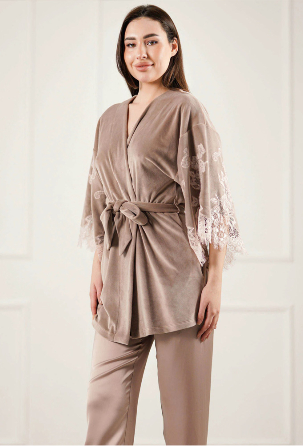 Халат жіночий велюровий Abu Dhabi Komilfo 2192s/1 фото