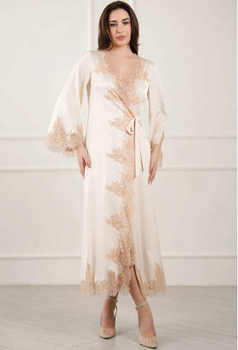 Халат жіночий шовковий Amber Komilfo 2316LBZ