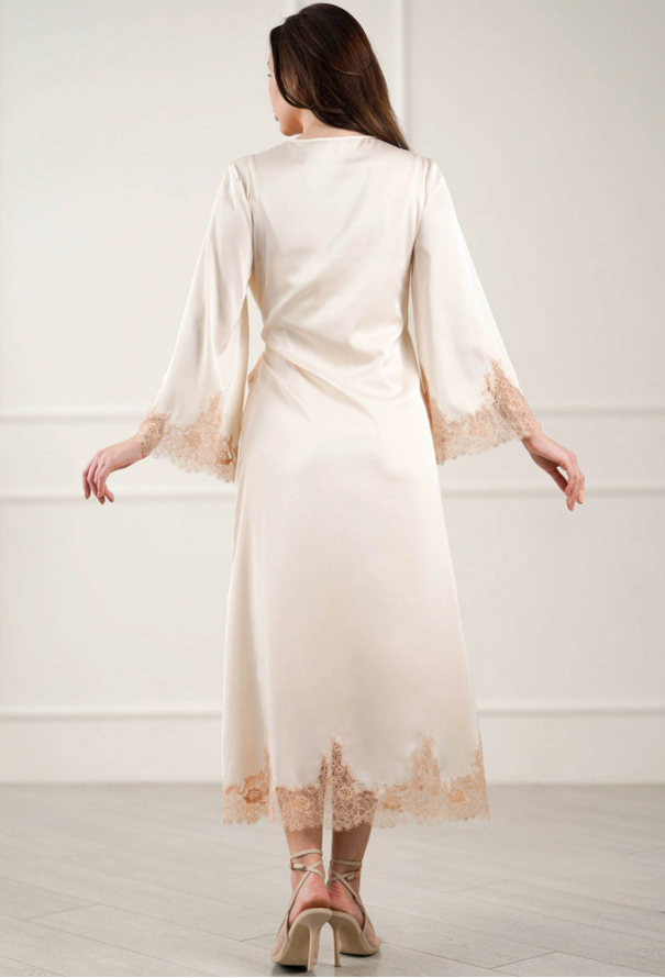 Халат жіночий шовковий Amber Komilfo 2316LBZ фото