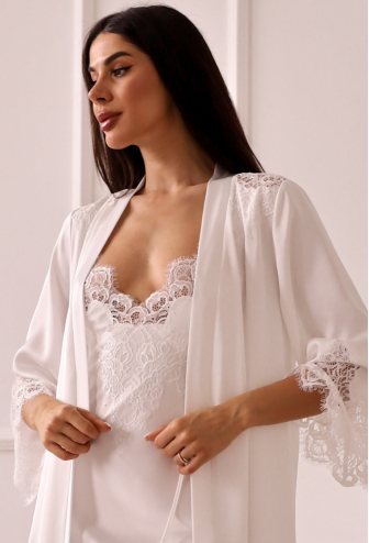 Халат женский шелковый Hibiscus Komilfo 2301L
