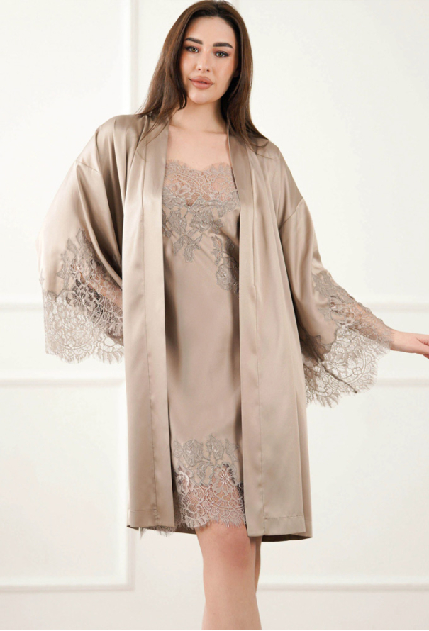 Халат жіночий шовковий Tourmaline Komilfo 2136/8TP фото