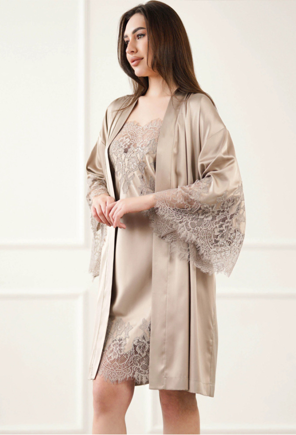 Халат жіночий шовковий Tourmaline Komilfo 2136/8TP фото